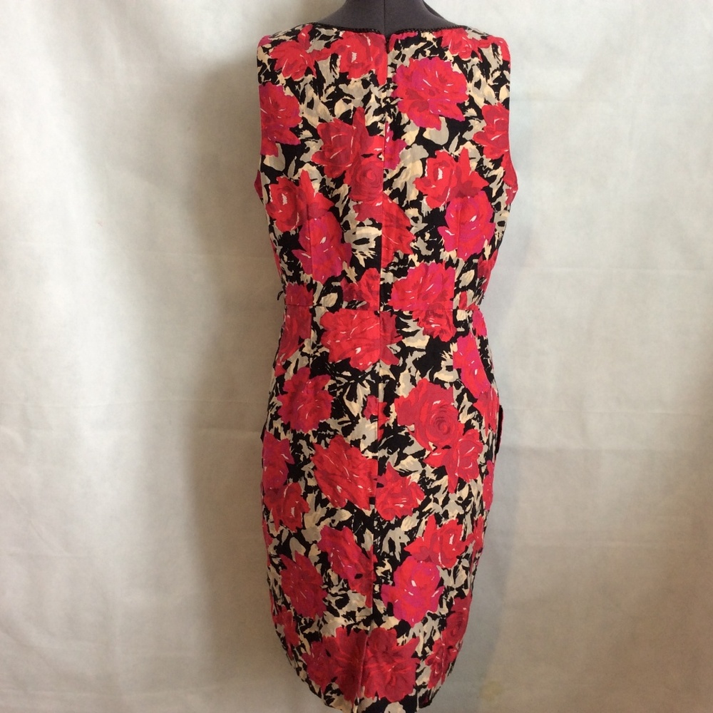Donna Ricco Shift Dress 12 Roses Linen Blend Party - Picture 5 of 8